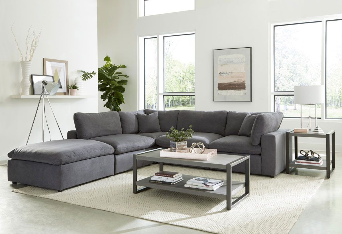 Scott Grey Microfiber Modular Sectional