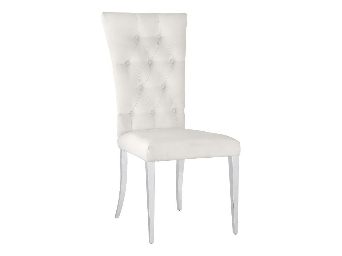 Sambell White Velvet Dining Chair