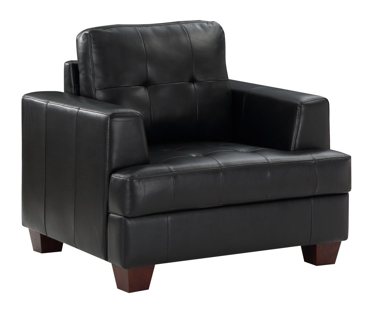 Samuel Black Leather Chair