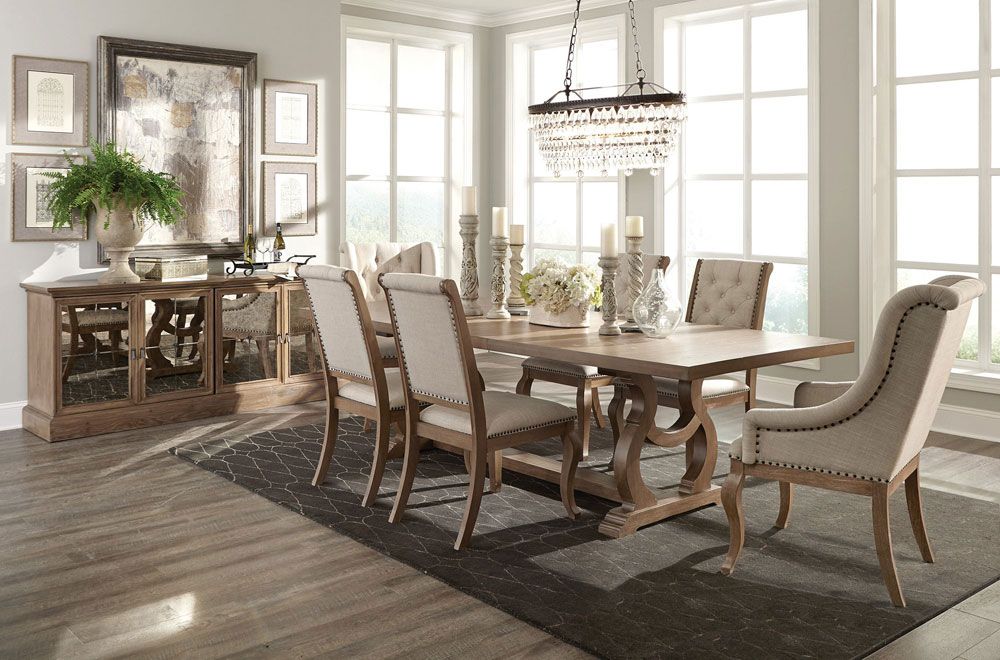 San Anselmo Traditional Style Dining Table Set