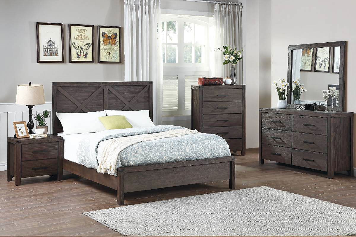 Sanibel Industrial Style Bed Collection