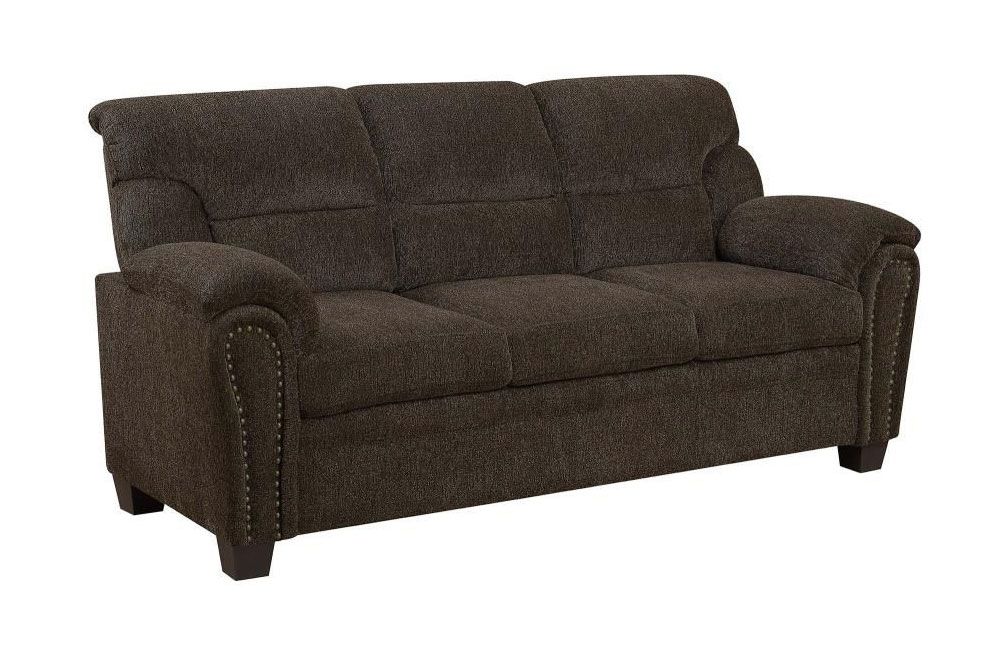 Sarum Brown Chenille Fabric Sofa