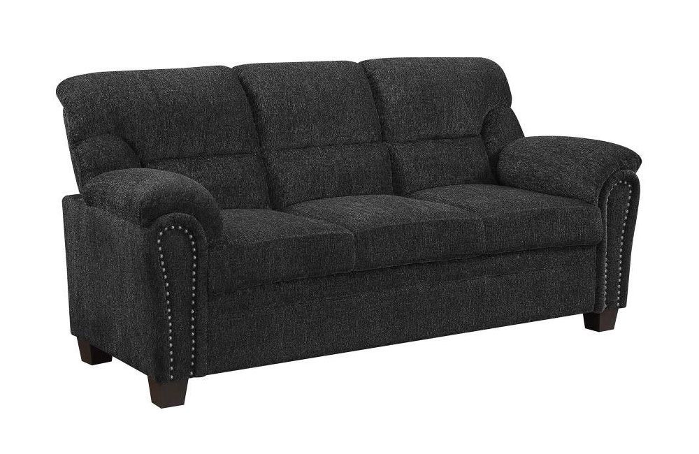Sarum Dark Grey Chenille Fabric Sofa