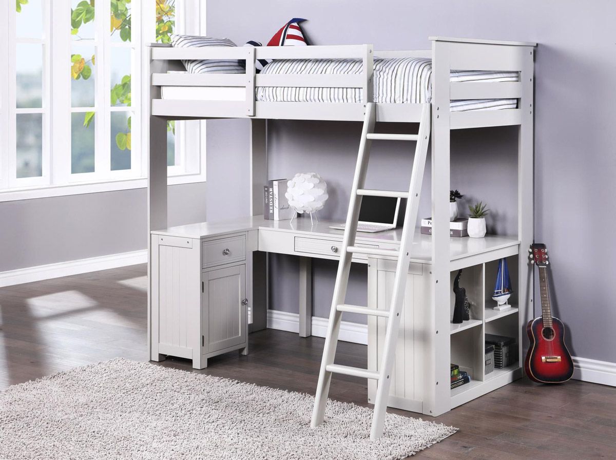 School House Loft Bed With Desk and Storage