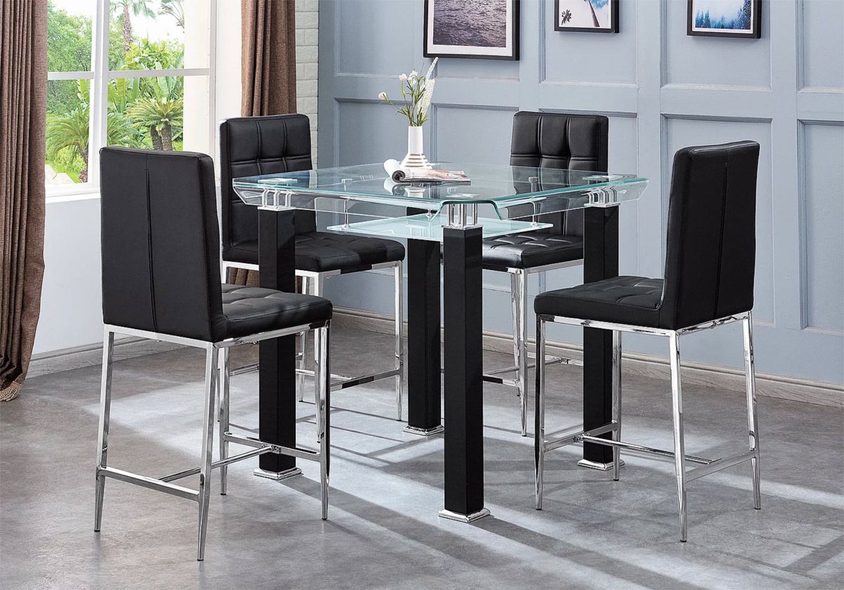 Ketch Black Pub Table Set