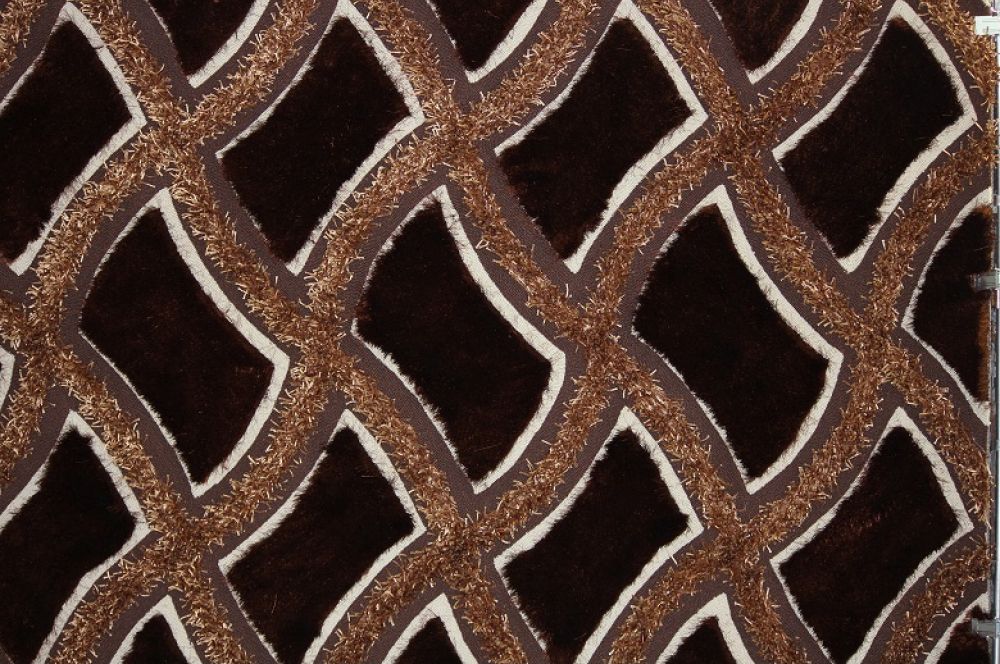 Shaggy Viscose Brown Rug Design 75