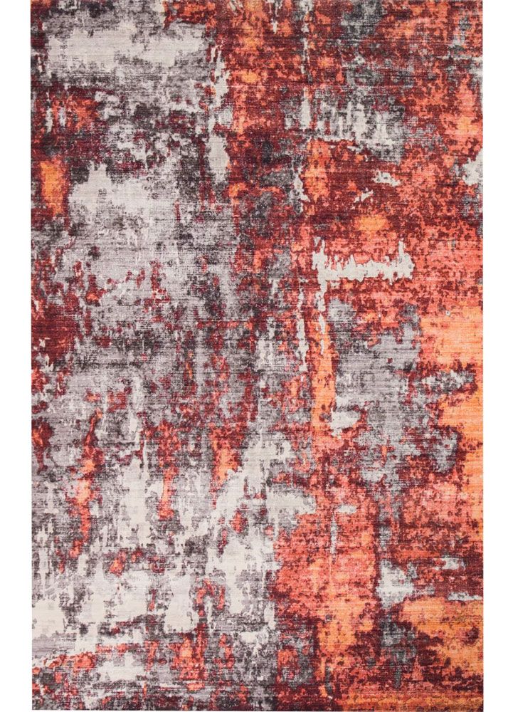 Shah 26 Orange Modern Area Rug