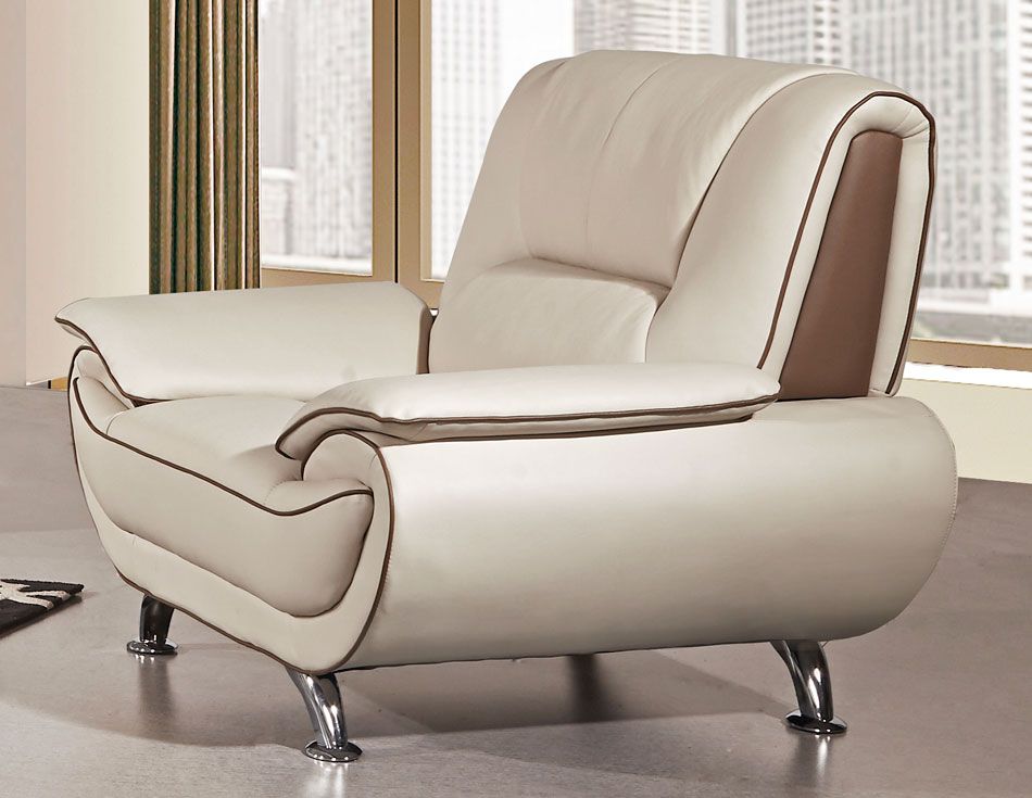 Shania Genuine Leather Modern Chair