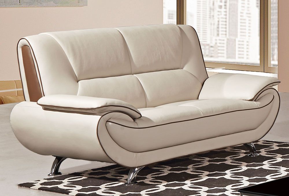 Shania Genuine Leather Modern Love Seat