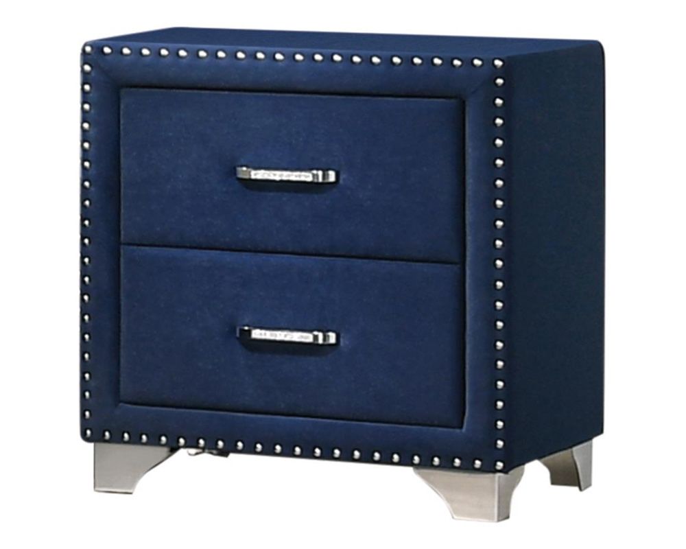 Sierra Navy Velvet Night Stand