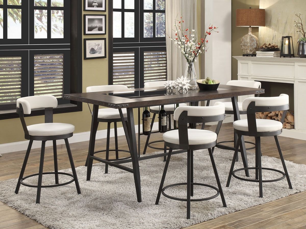 Sierra Industrial Style Pub Table Set