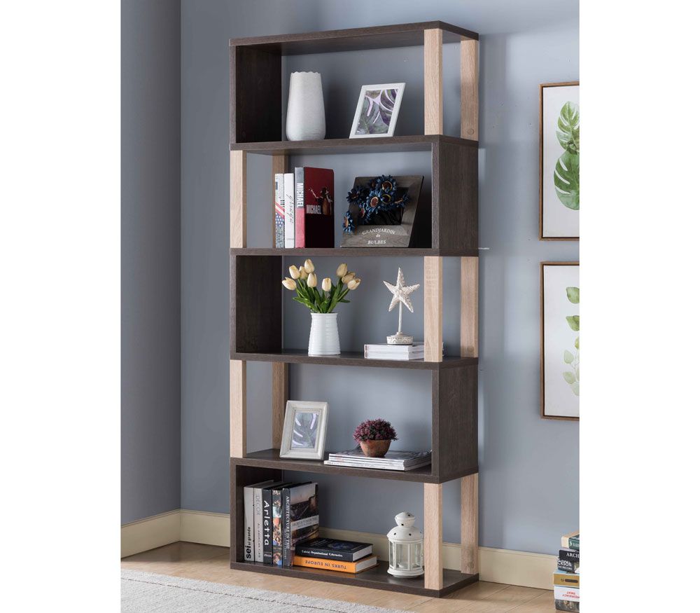 Silas Walnut Oak Display Bookcase