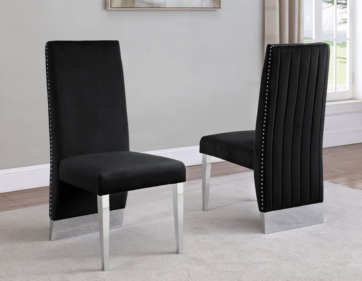 Simon Black Velvet Dining Chairs