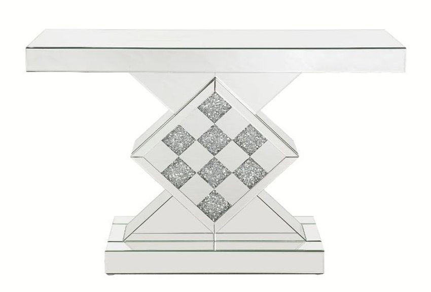 Simplicity Modern Mirrored Console Table