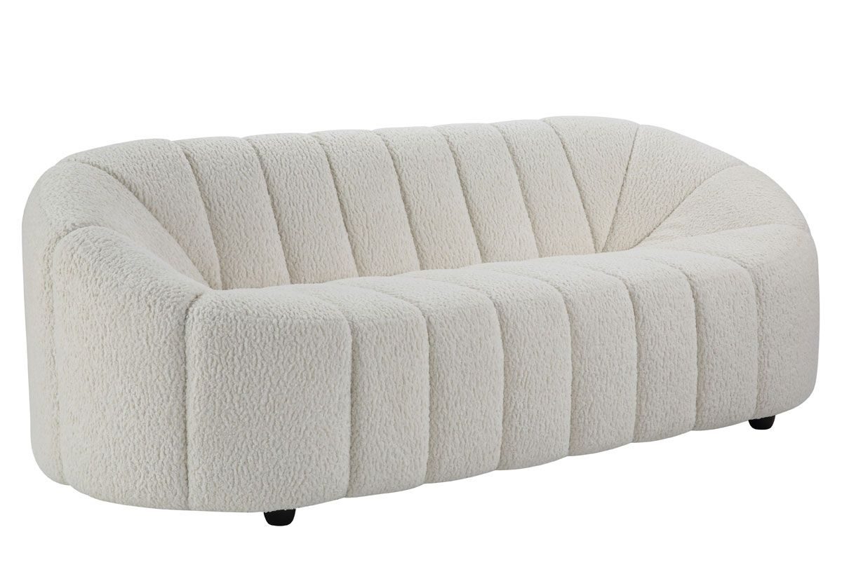 Skinner White Teddy Sherpa Sofa