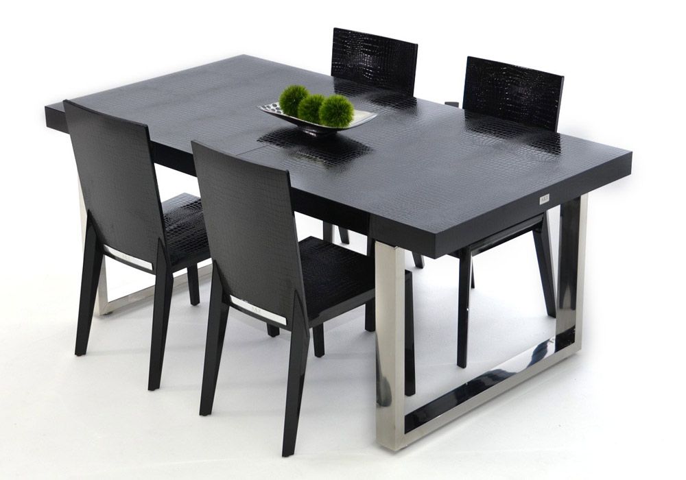 Skyline Black Lacquer Modern Dining Table