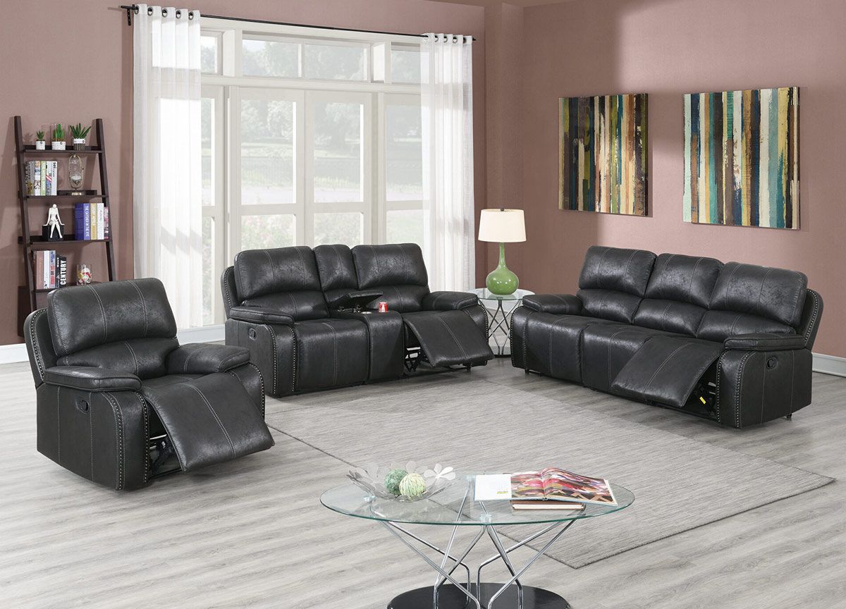 Snyder Black Recliner Sofa Set