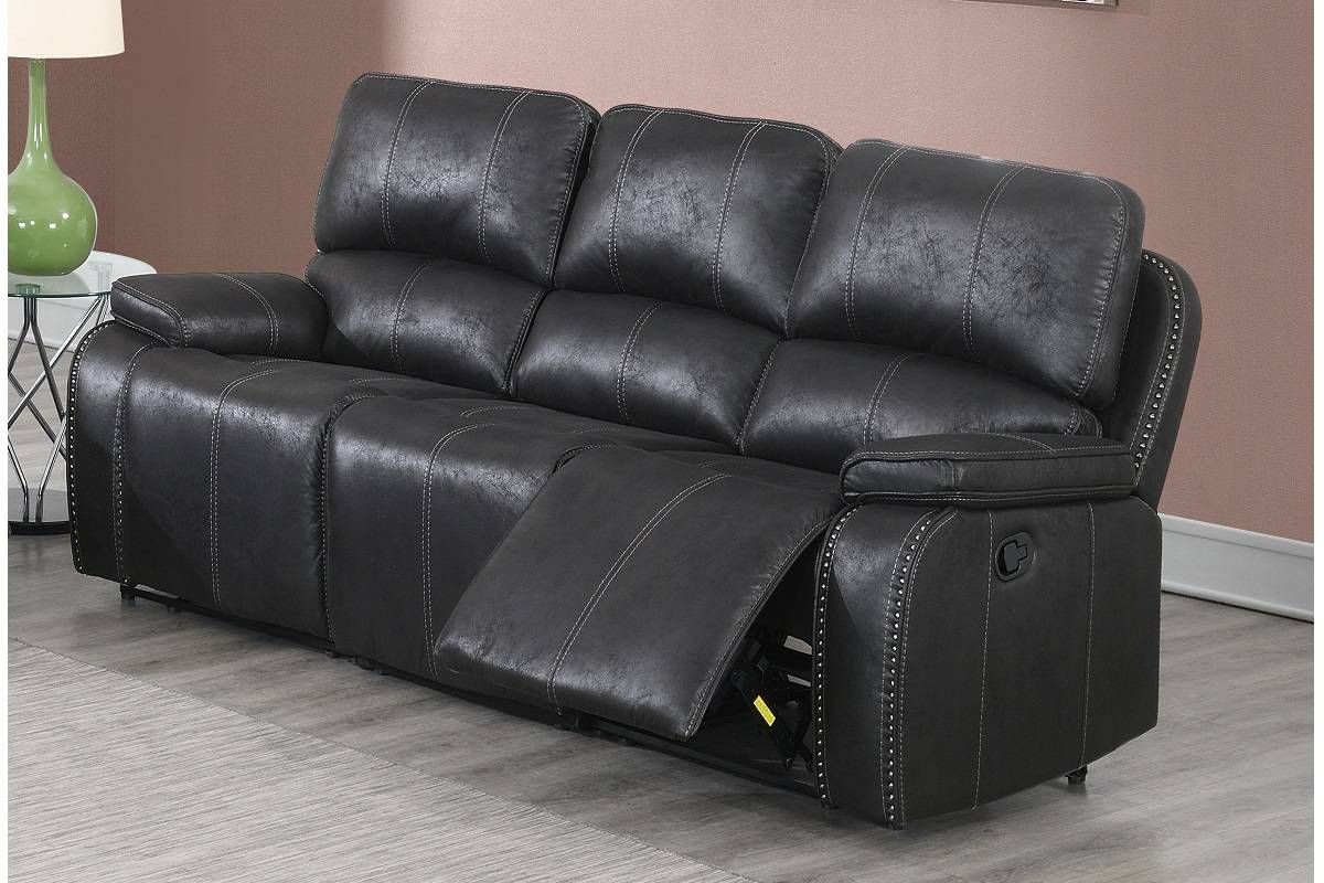 Snyder Black Recliner Sofa