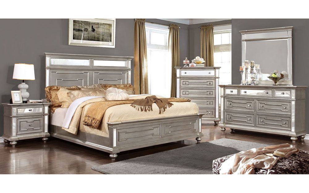 Soho Silver Finish Bedroom Furniture