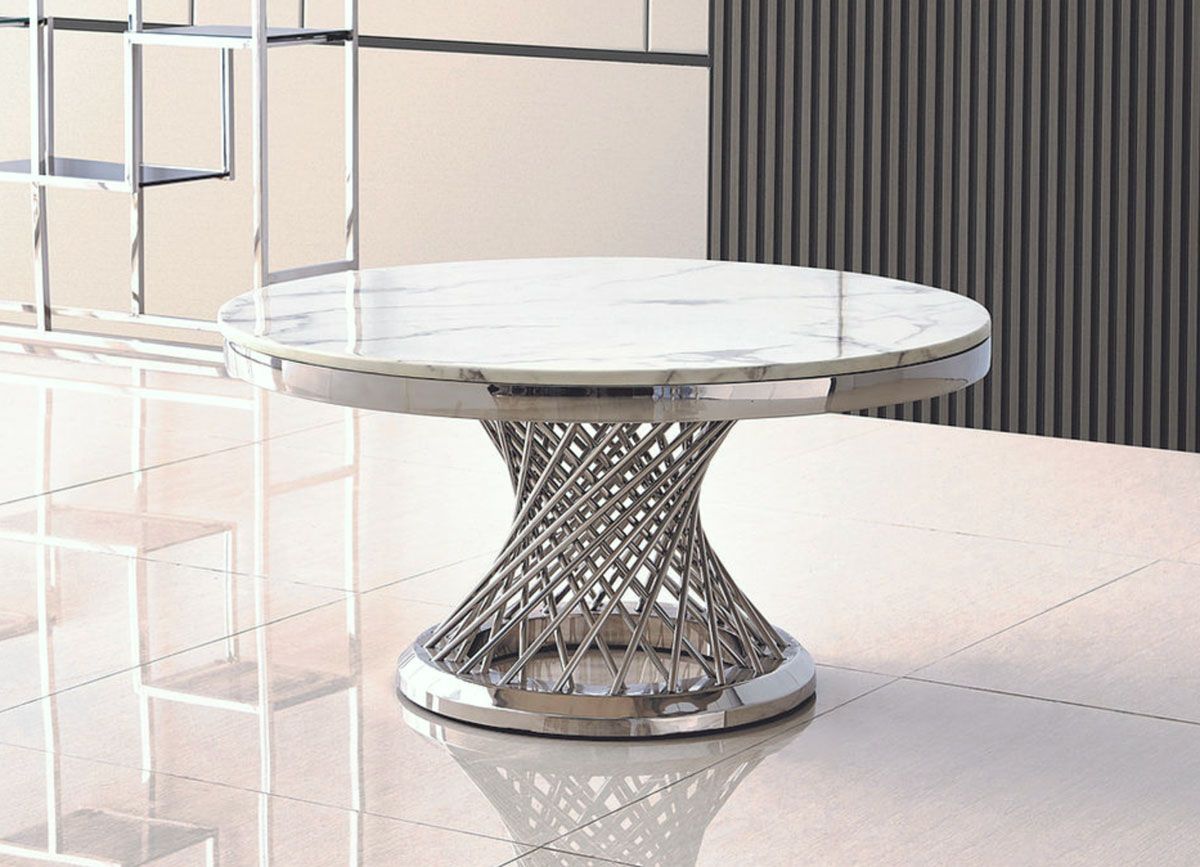 Solstic Marble Top Round Coffee Table