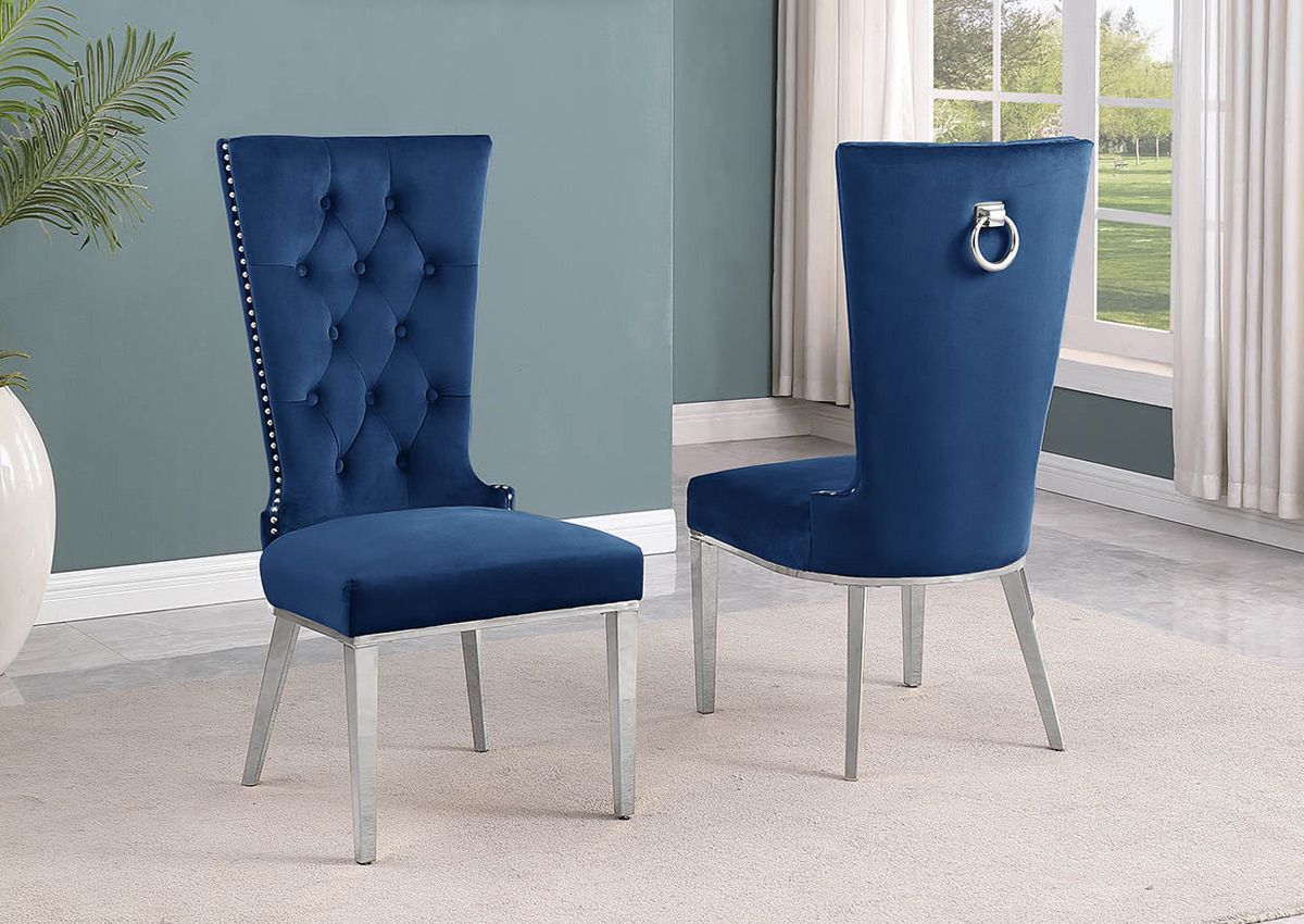 Sondrio Navy Velvet Dining Chairs