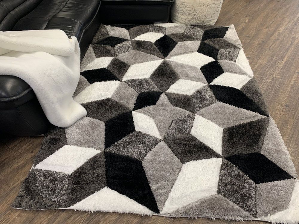 Sorrento 729 Grey Shag Rug