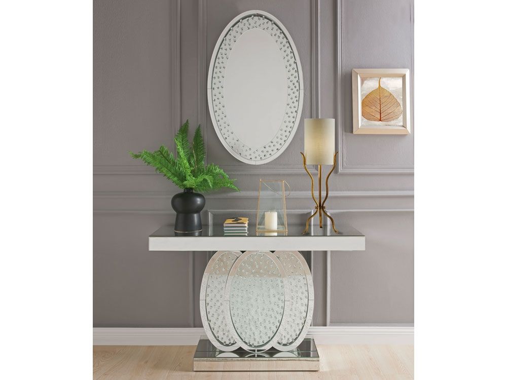 Spicer Mirrored Console With Crystals