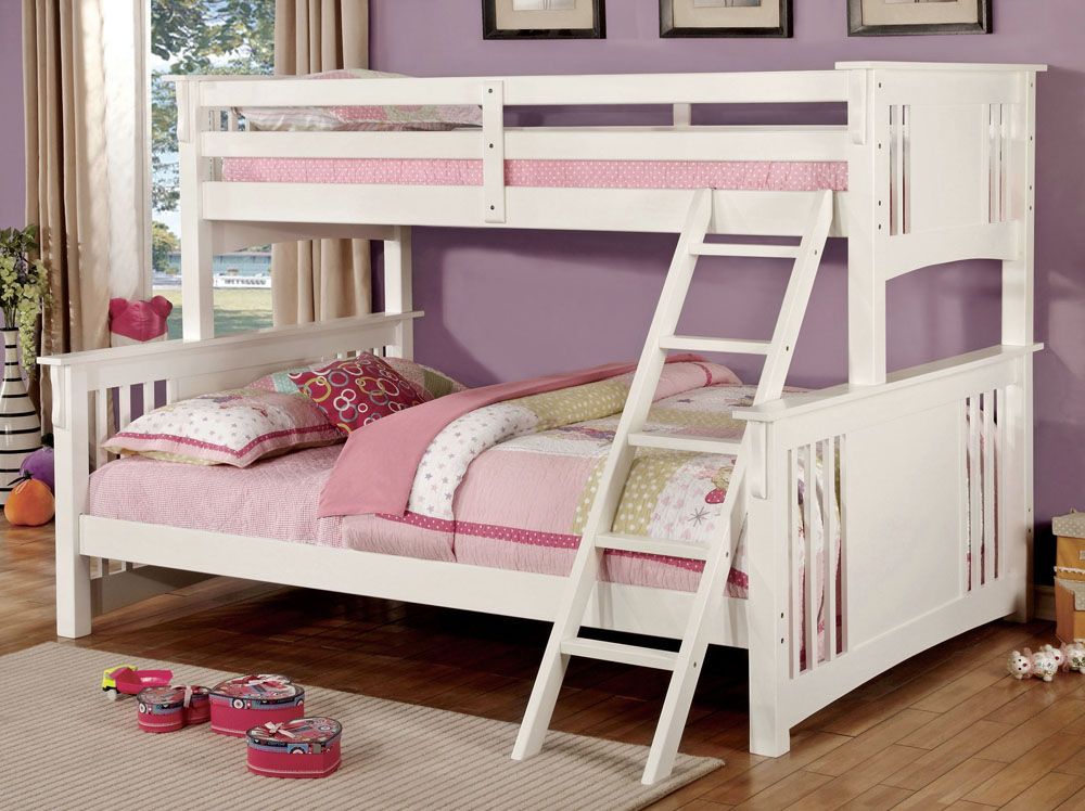 Spring Creek White Twin Over Queen Bunk Bed
