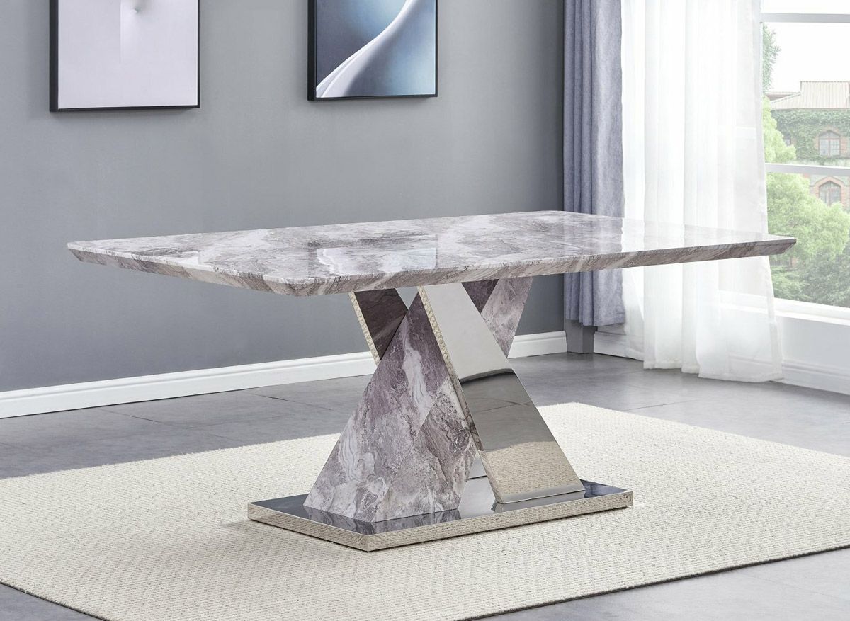 Stanford Faux Marble Dining Table