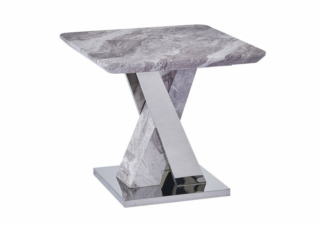 Stanford Faux Marble End Table