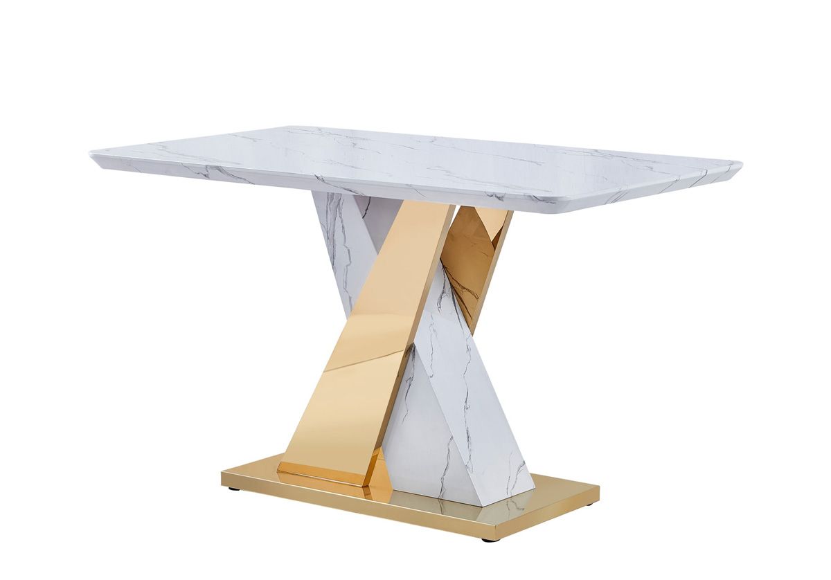 Stanford White Marble Counter Height Table