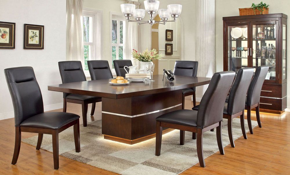 Stephen Formal Dining Table With Lighting