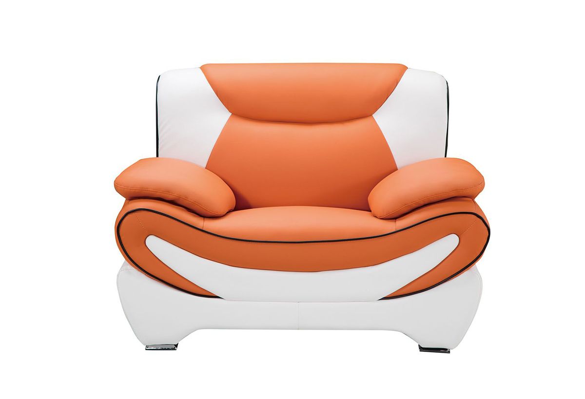 Sterling Orange Leather Chair