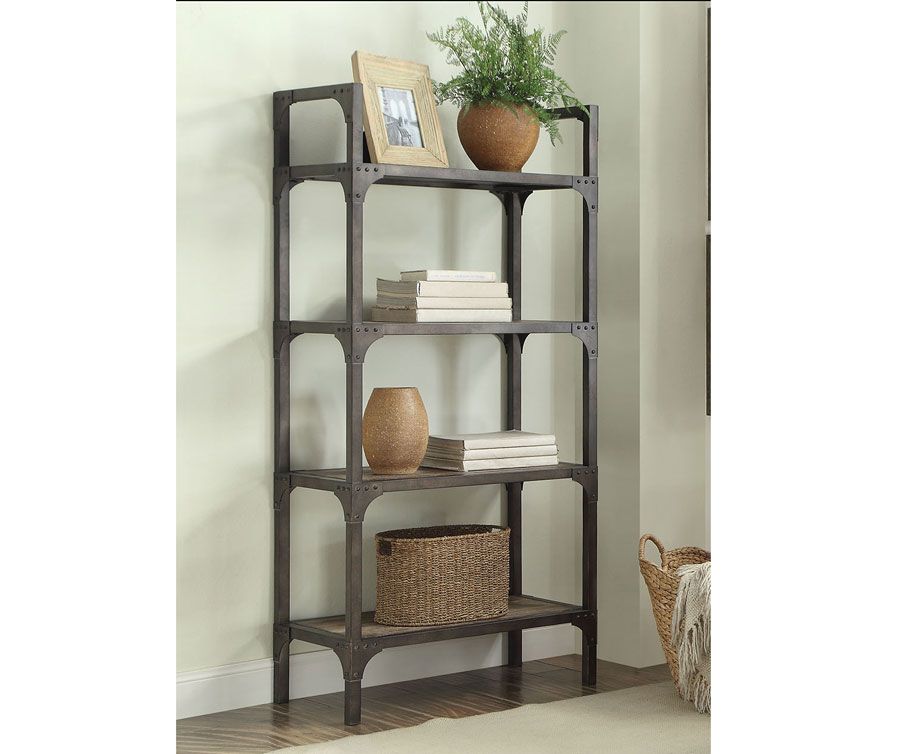 Stevens Bookcase Industrial Style