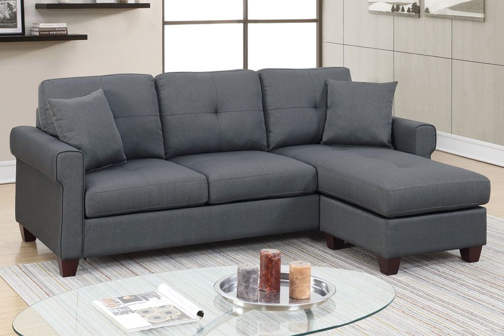 Stigall Grey Fabric Sectional