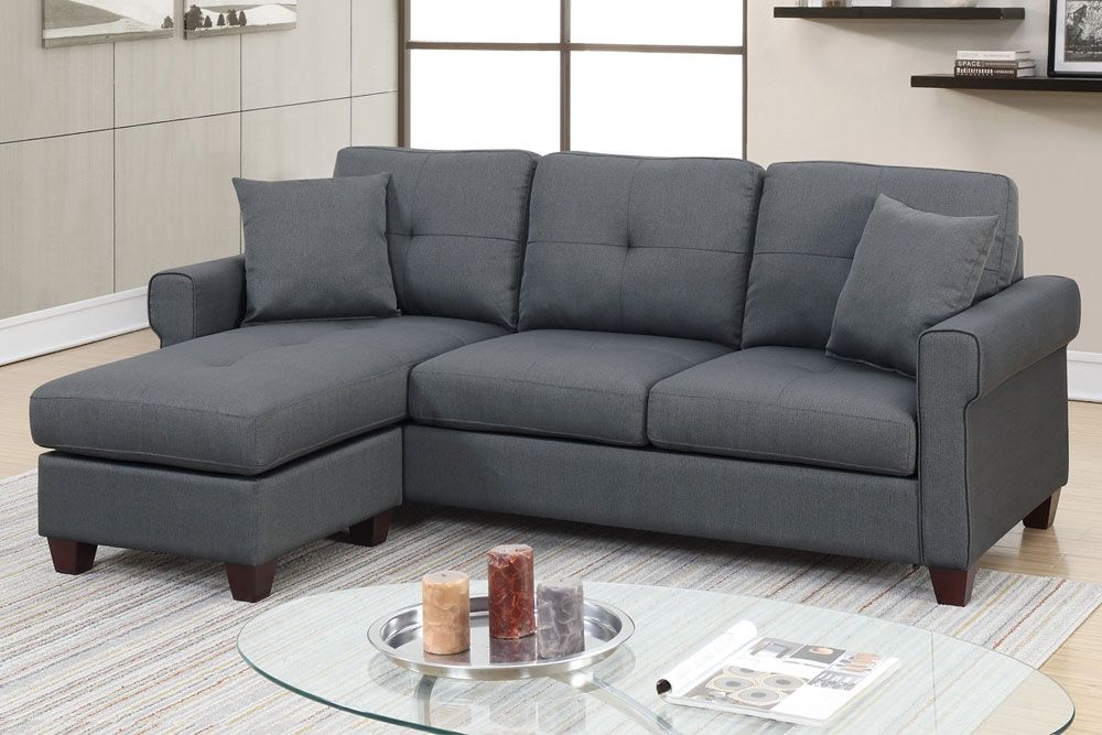 Stigall Reversible Sectional Sofa ,Stigall Grey Fabric Sectional