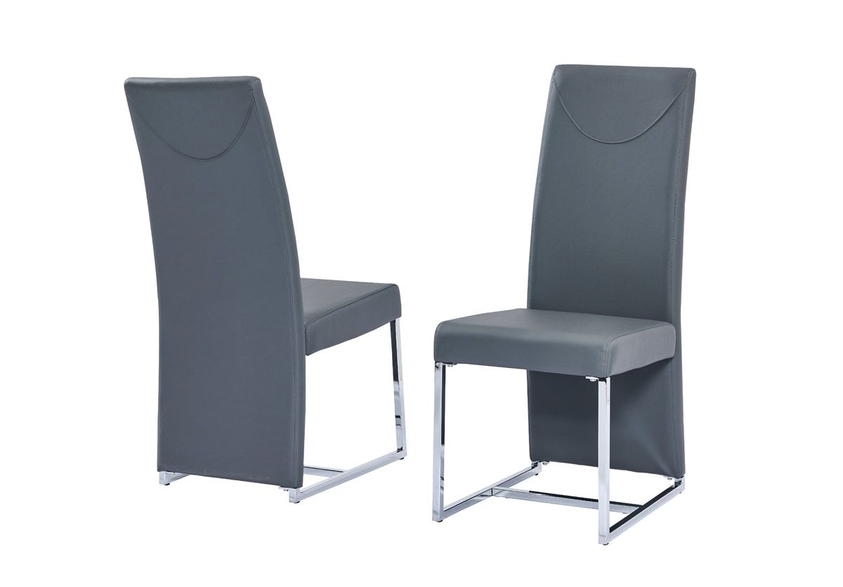 Stirling Grey Leather Dining Chair