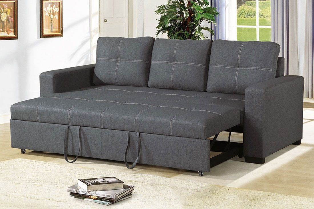 Stockton Grey Linen Sofa Sleeper