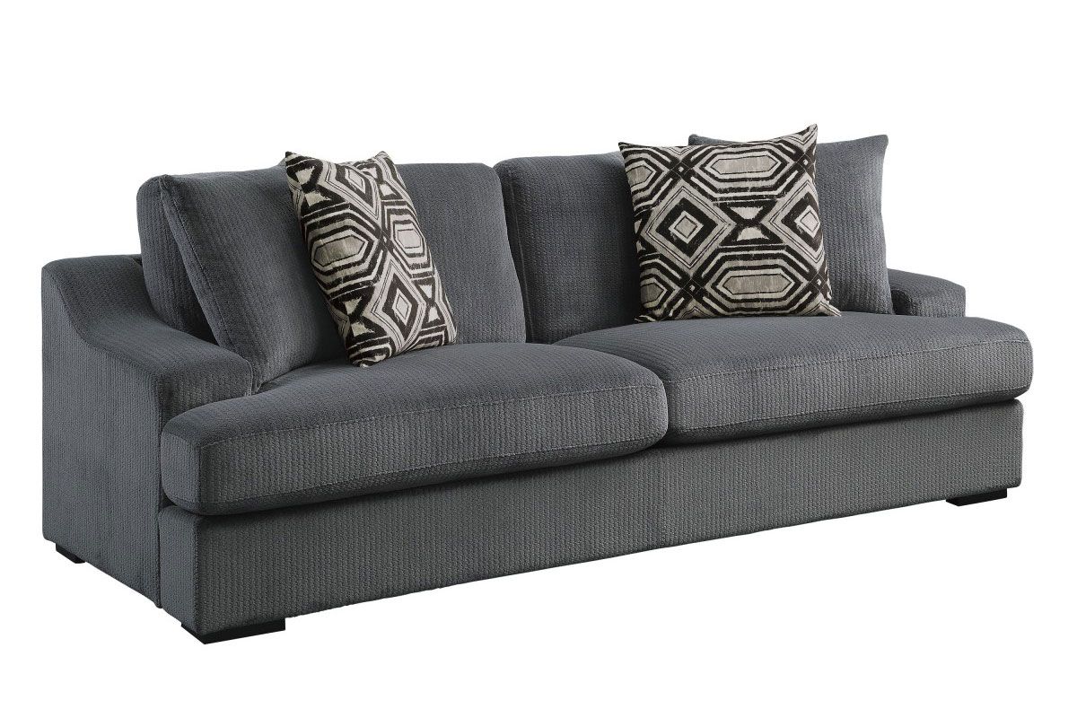 Strozza Grey Velvet Sofa