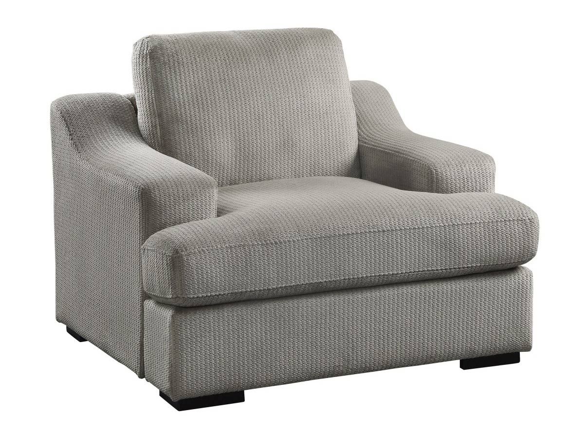 Strozza Light Grey Velvet Chair