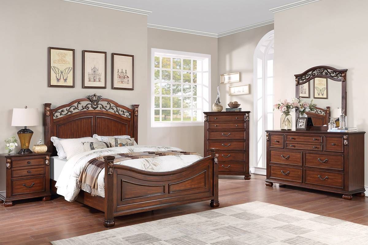 Sunder Walnut Finish Bedroom Furniture