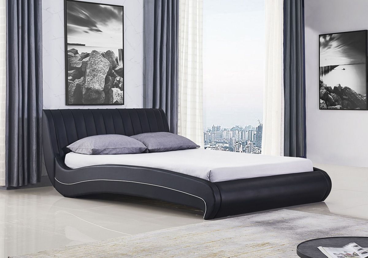 Sunset Modern Platform Leather Bed