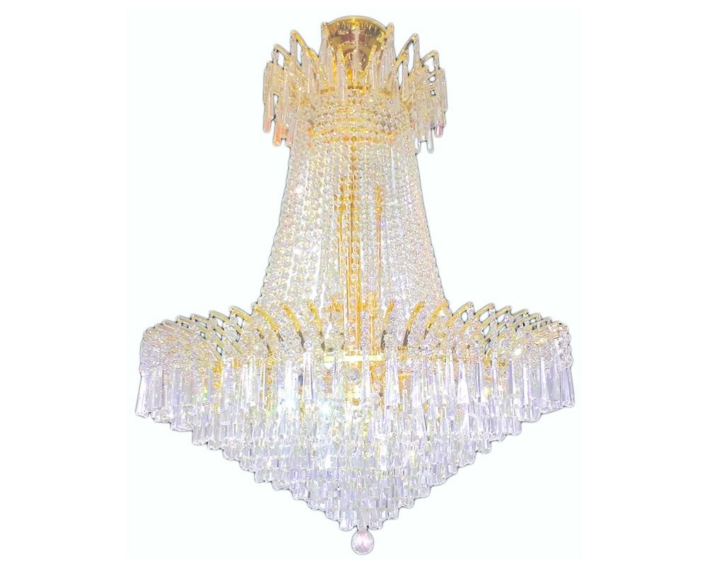 Sunshine Crystal Chandelier Gold Finish