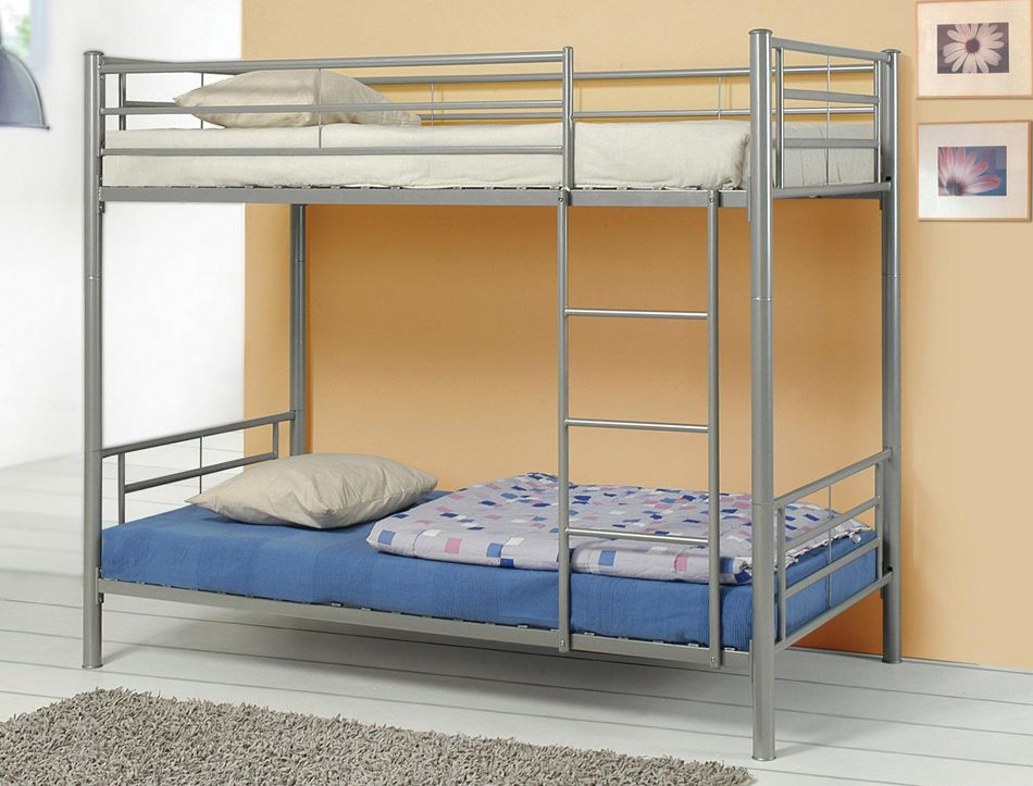 Swan Silver Twin Over Twin Bunkbed