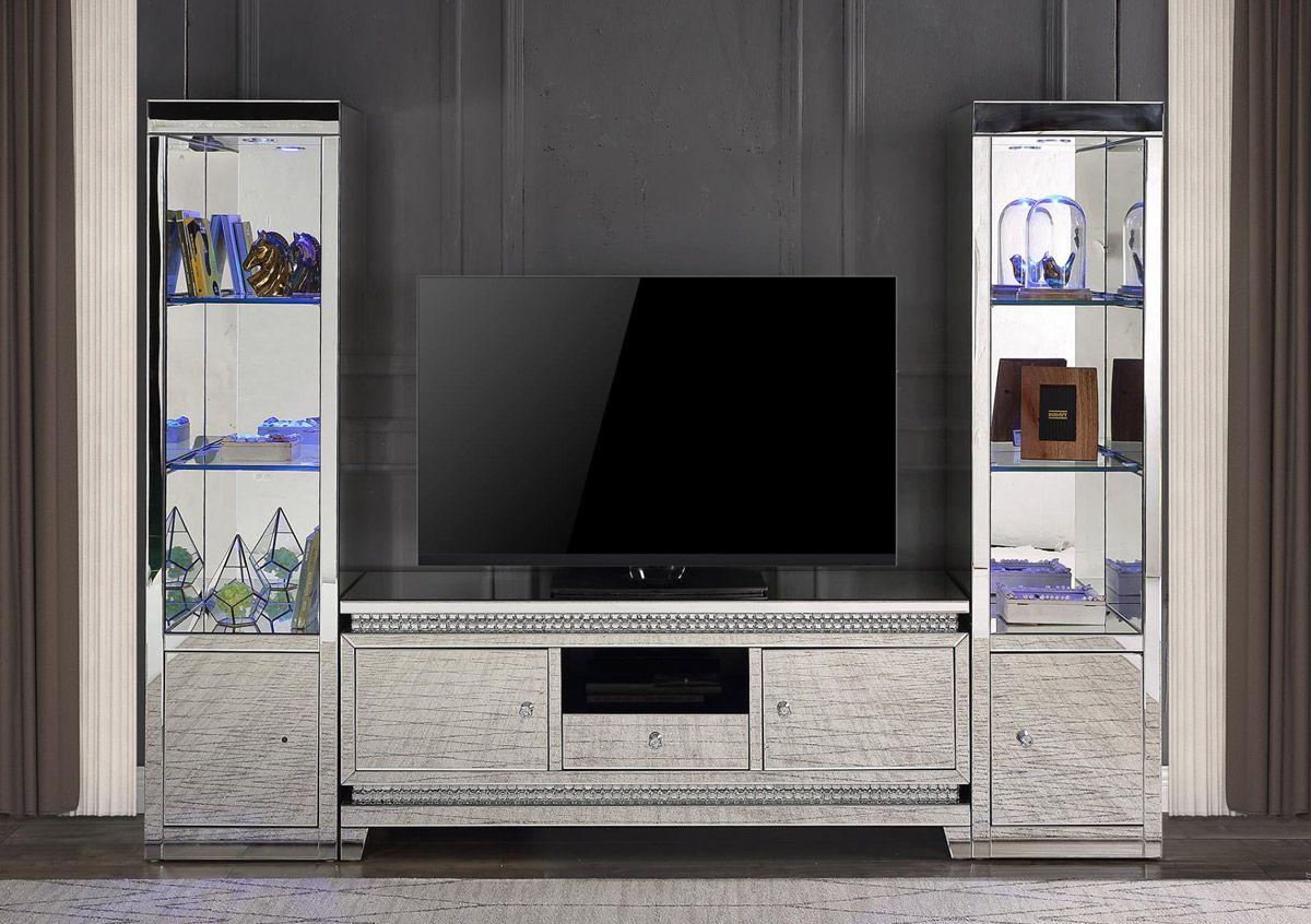 Tansy Mirrored TV Stand