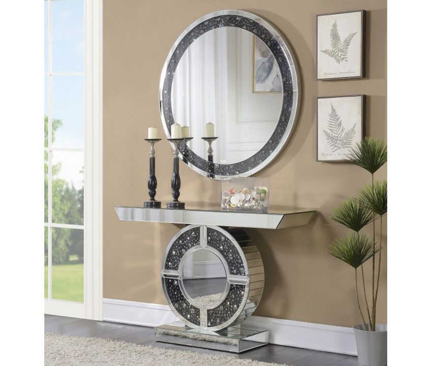 Telite Modern Mirrored Console Table