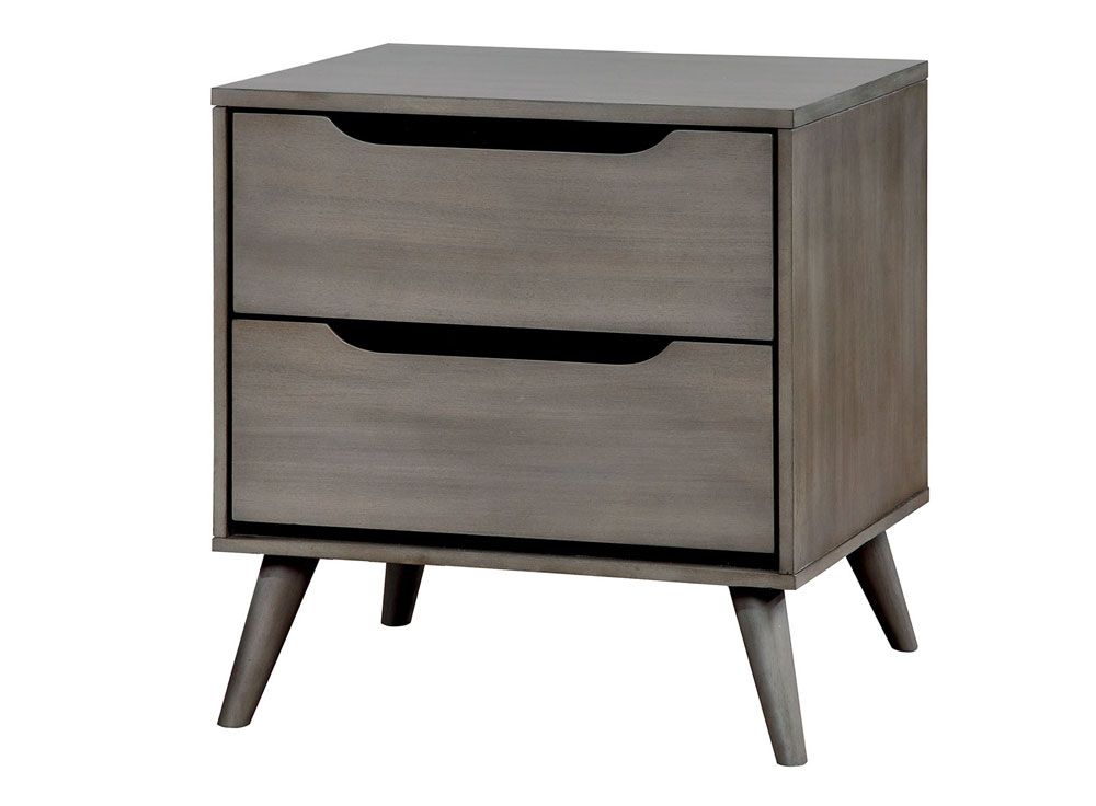 Terris Grey Finish Night Stand