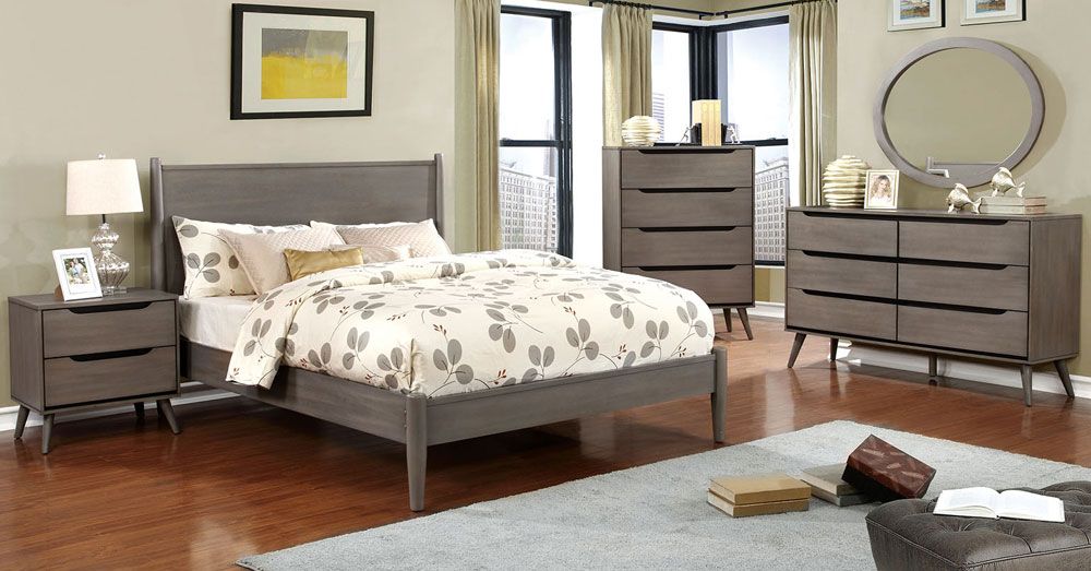 Terris Grey Modern Bedroom Furniture