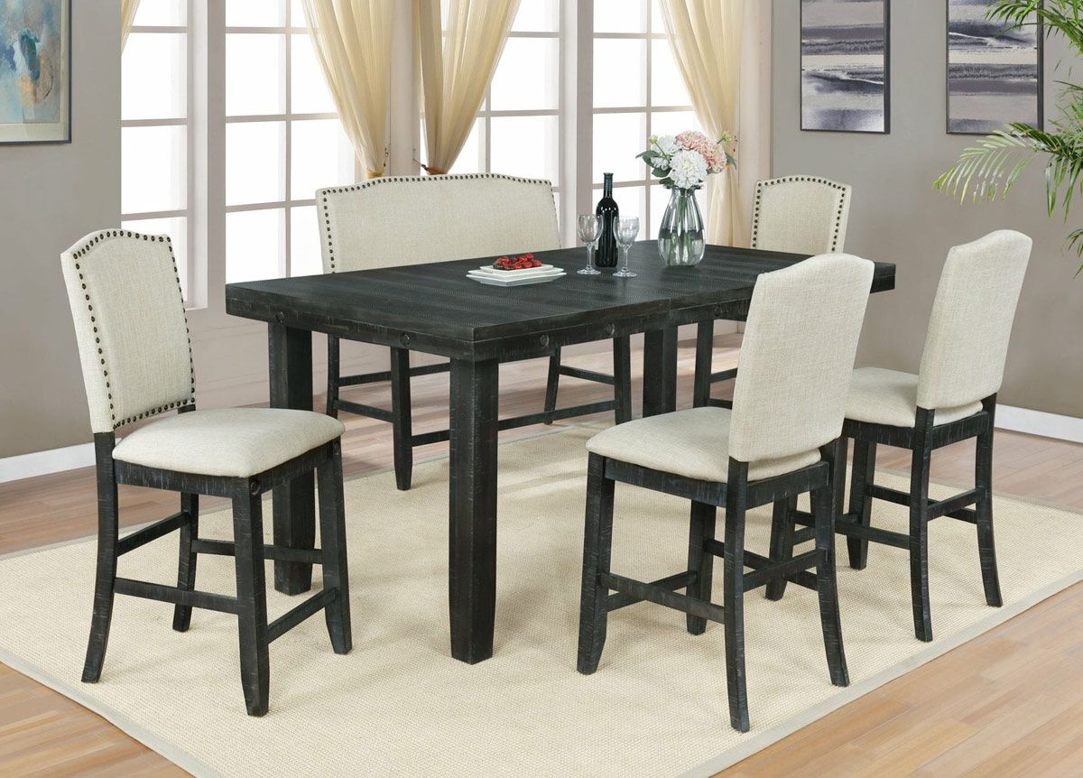 Tina Rustic Counter Height Dining Table Set