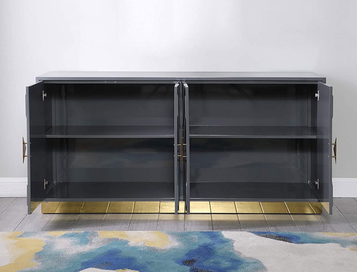 Titus Grey Lacquer Buffet Storage